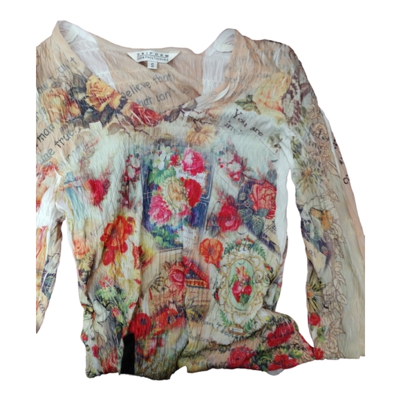 JohnPaulRichard Tops - Uniform by John Paul Richard floral and long sleeve shirt. Size small